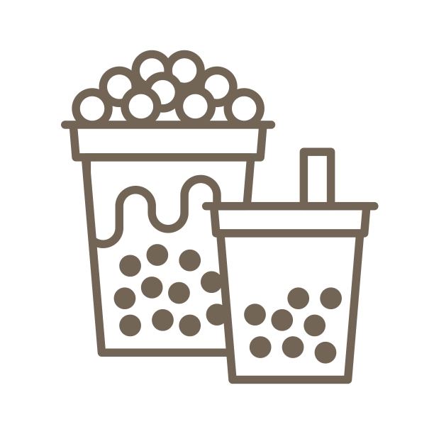 珍珠奶茶线条图标图片下载