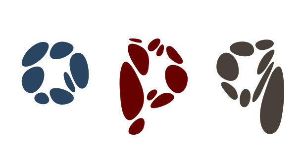 字母o, p, q。矢量平面插图。图片下载