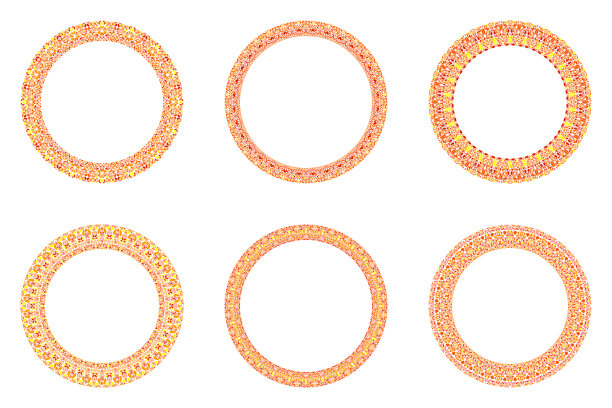 花圈集圆形抽象矢量设计元素图片下载