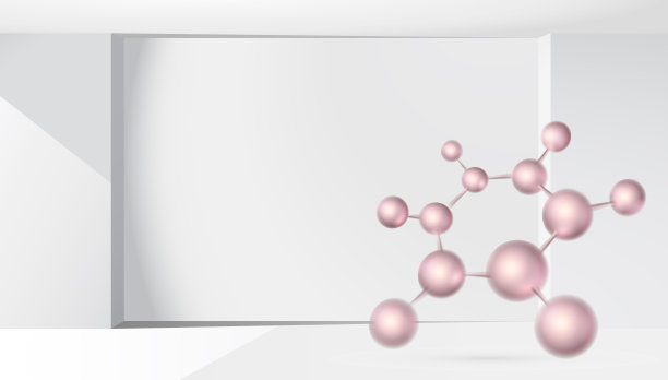 具有三维分子结构的科学背景设计图片下载
