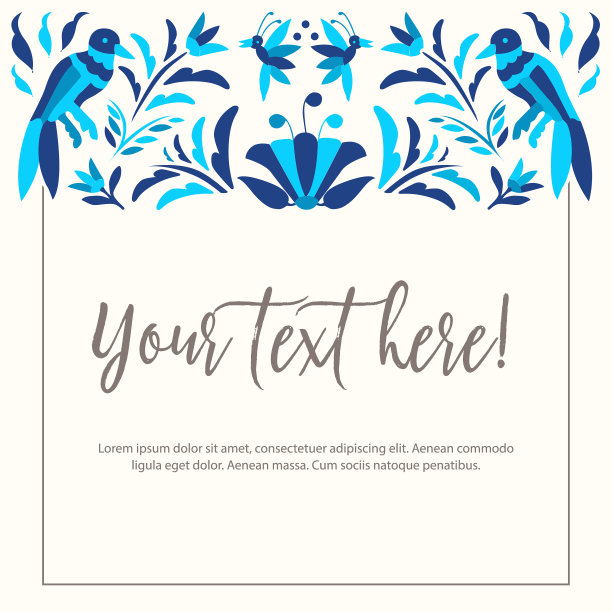 墨西哥刺绣风格构成图片下载