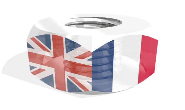 螺母与旗帜图片下载