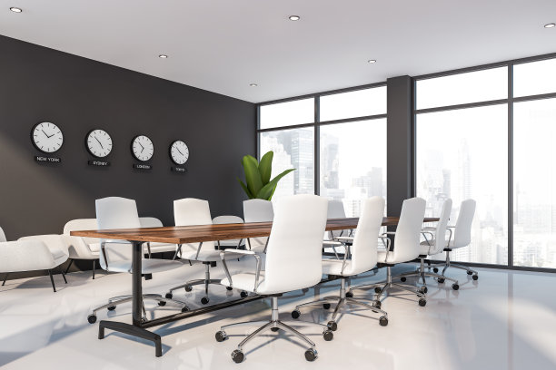 灰色的会议室角落有休息区图片下载
