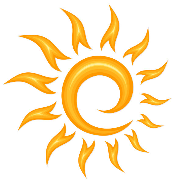 夏天明亮的太阳。图片下载