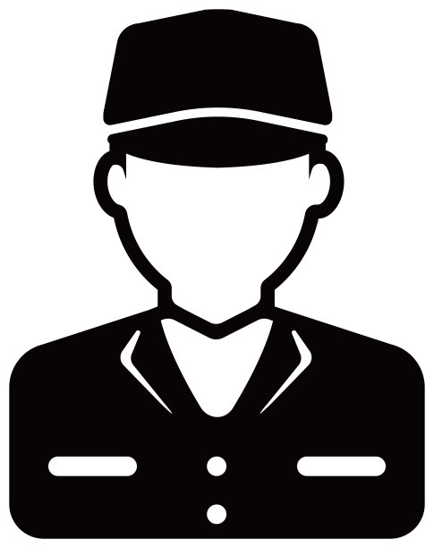 工人头像图标插图(上半身)/蓝领工人，工厂工人，看门人，服务人员图片下载