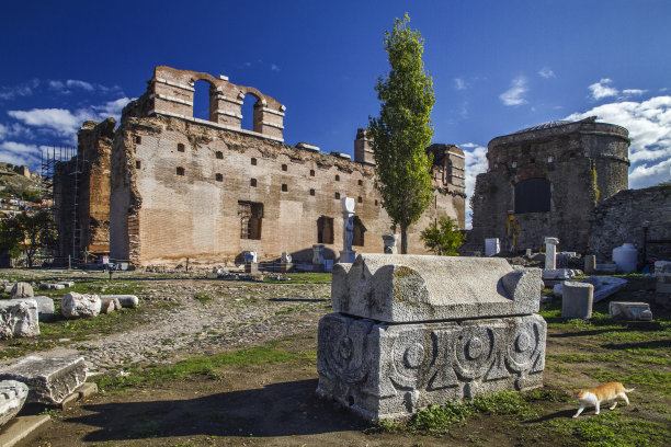 土耳其伊兹密尔，红大教堂，贝加马(佩加马)图片下载