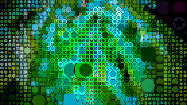 圆形绿色抽象图片下载