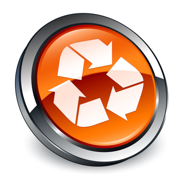 回收图标3d棕色圆形按钮图片下载