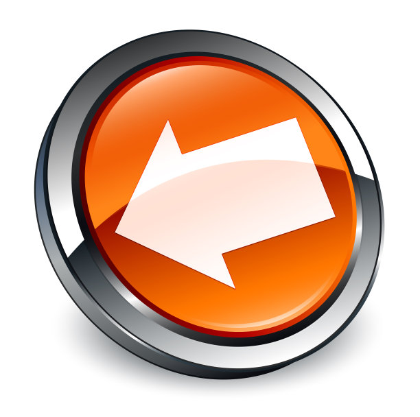 后退箭头图标3d棕色圆形按钮图片下载