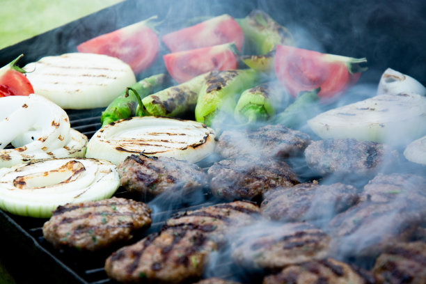 烧烤汉堡食物汉堡库存照片图片下载