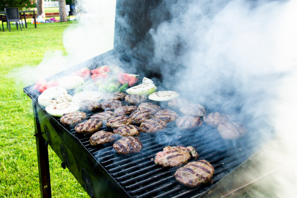烧烤汉堡食物汉堡库存照片图片下载
