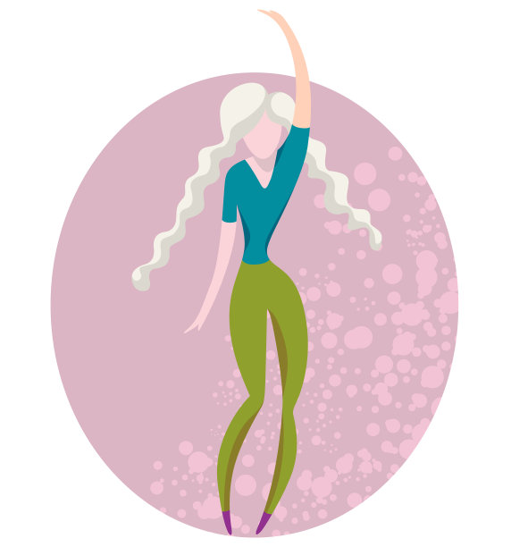 苗条的金发女孩跳舞图片下载