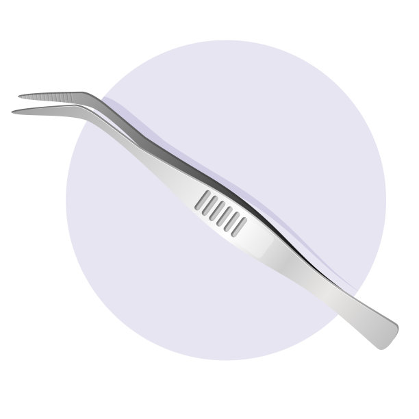 外科手术工具-弯尖镊子Stock插图图片下载