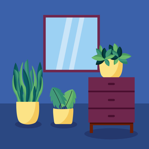 室内植物装饰设计图片下载