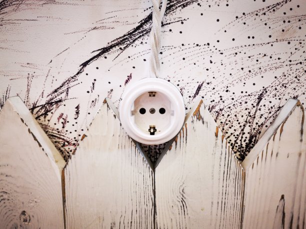 白墙上的插座图片下载