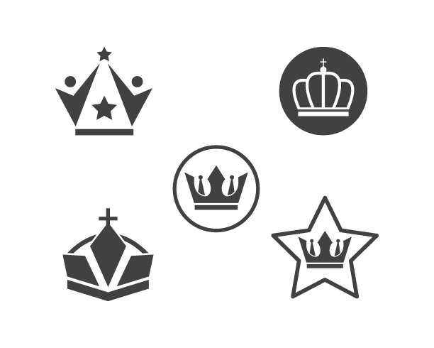 皇家皇冠logo图标矢量图图片下载