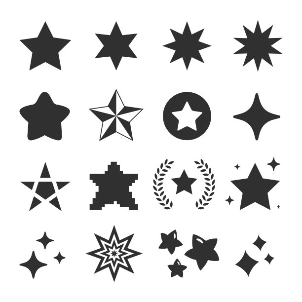 星星图标矢量合集图片下载