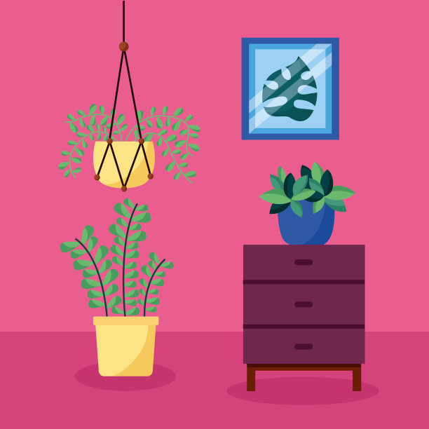 室内植物装饰设计图片下载