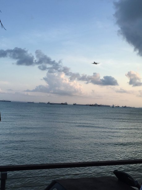 海景和飞机景色图片下载