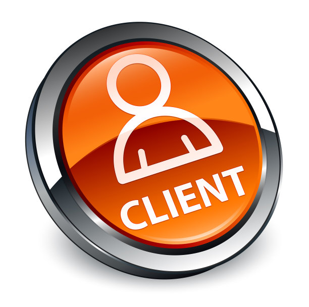 客户端(成员图标)3d棕色圆形按钮图片下载