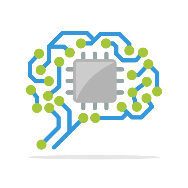 矢量插图图标与人工智能的概念图片下载