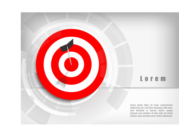 矢量:箭头和灰色背景上错过的射箭目标图片下载