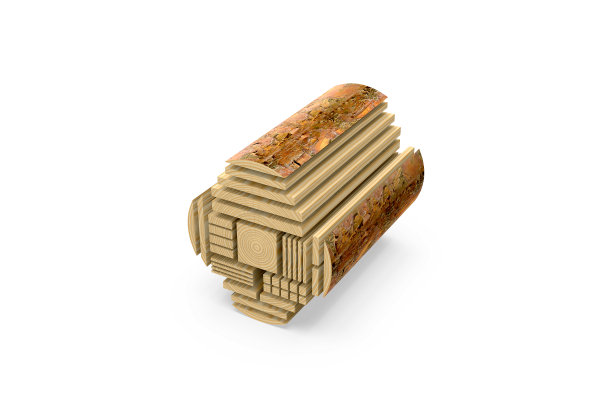 切片木材从松木孤立渲染图片下载