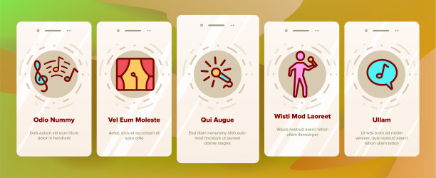 颜色不同的歌唱向量图片下载