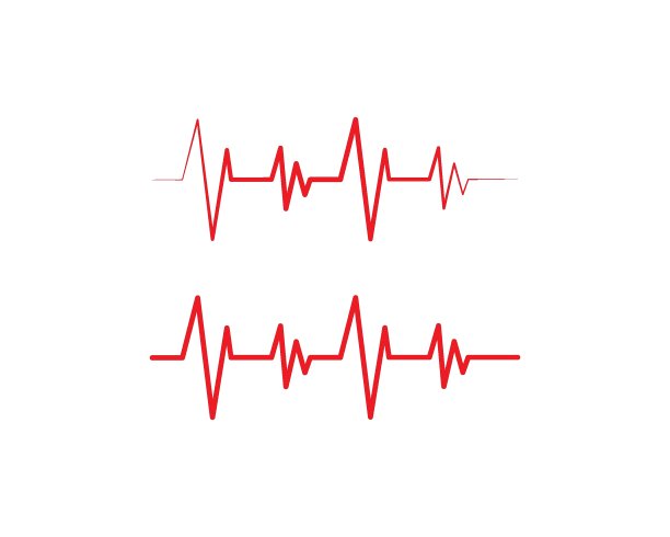 脉冲线图解向量图片下载