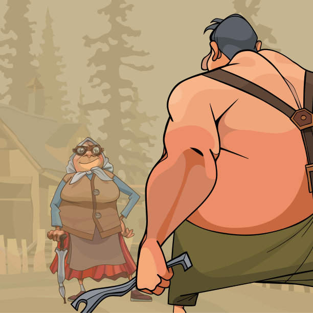 对抗卡通村奶奶对一个大男人图片下载