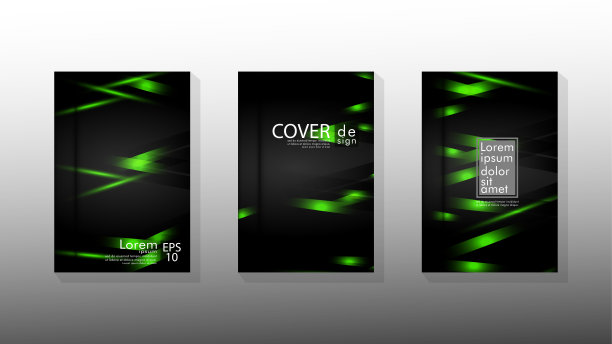 矢量集合的书籍封面背景。Eps 10矢量设计插图图片下载