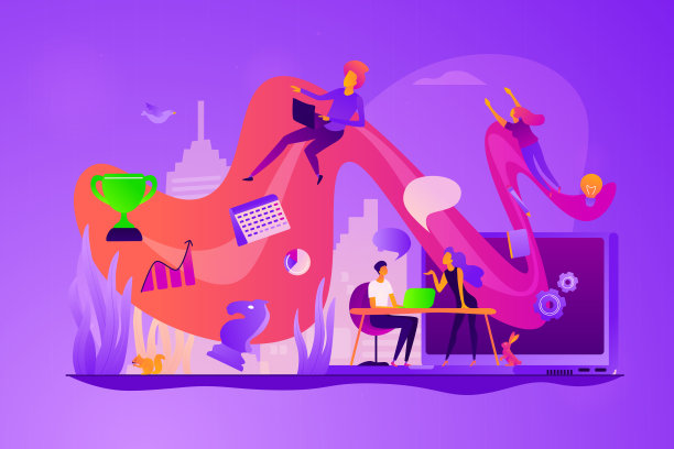 工作流概念矢量说明。图片下载