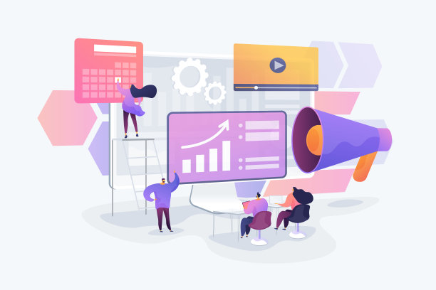 数字表示概念矢量插图图片下载