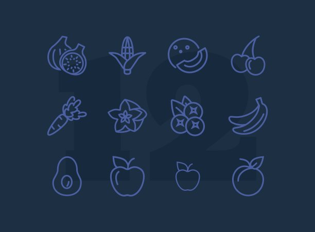 健康饮食线图标设置图片下载