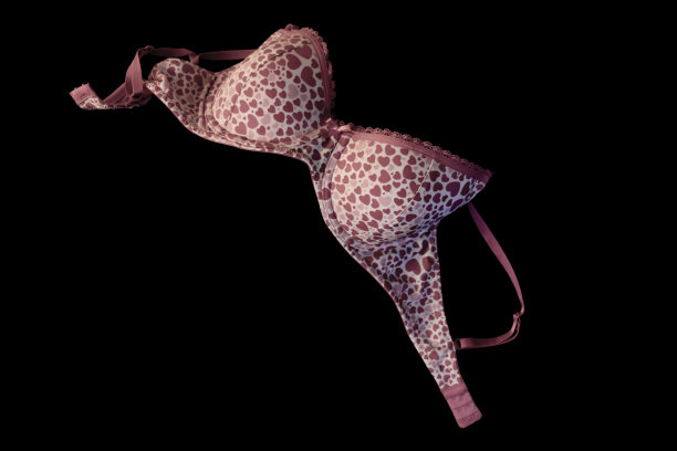 特写的胸罩上的黑色背景图片下载