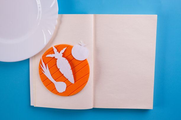 开放的食谱书图片下载