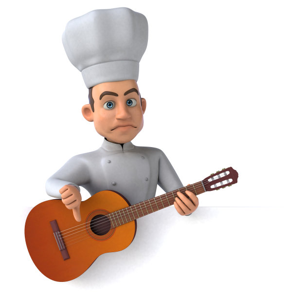 有趣的厨师- 3D插图图片下载