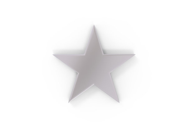 评级评论图标在孤立的白色背景，星级评级符号，3d插图图片下载