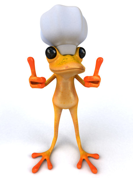 有趣的青蛙- 3D插图图片下载