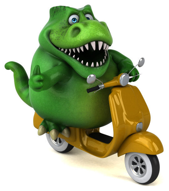 有趣的Trex - 3D插图图片下载