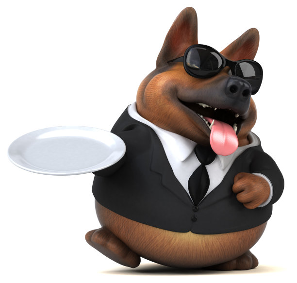 德国牧羊犬- 3D插图图片下载