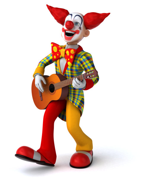 有趣的小丑- 3D插图图片下载