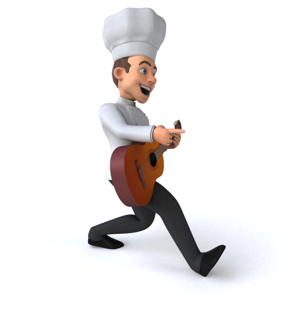 有趣的厨师- 3D插图图片下载