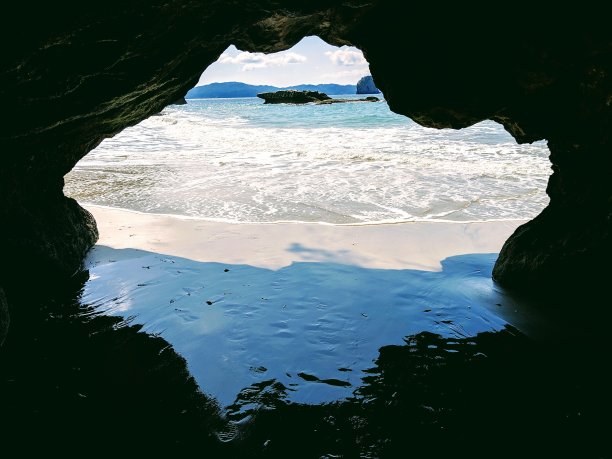 海滩洞穴图片下载