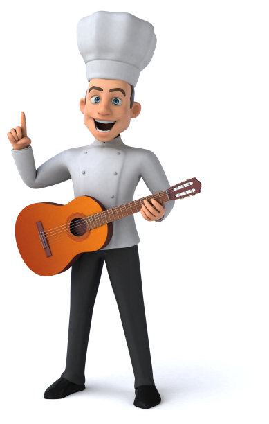 有趣的厨师- 3D插图图片下载