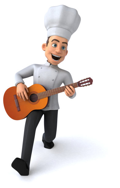 有趣的厨师- 3D插图图片下载