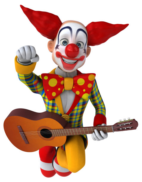 有趣的小丑- 3D插图图片下载