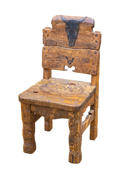 老式木椅孤立在白色上图片下载