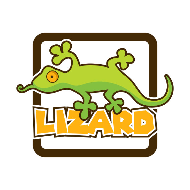 壁虎蜥蜴性格孤立在白色背景。矢量图图片下载