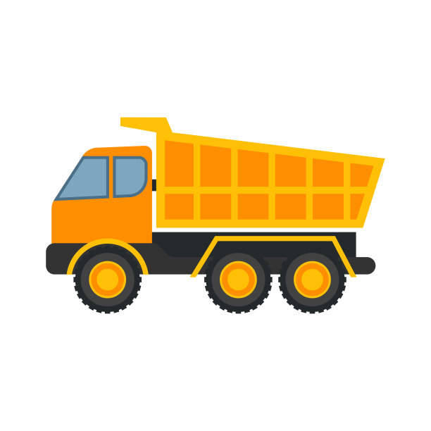 重型设备的标志被隔离在白色背景上。矢量图图片下载